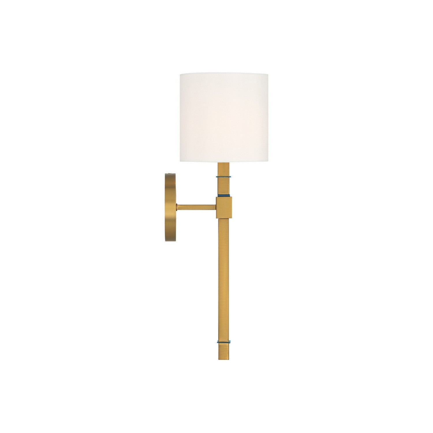Herrick One Light Wall Sconce in Luxe Gold + Navy