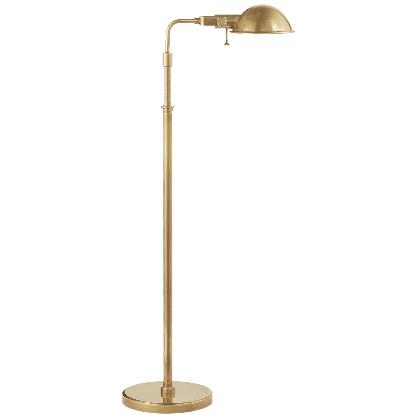 Fairfield Pharmacy Floor Lamp in Natural Brass