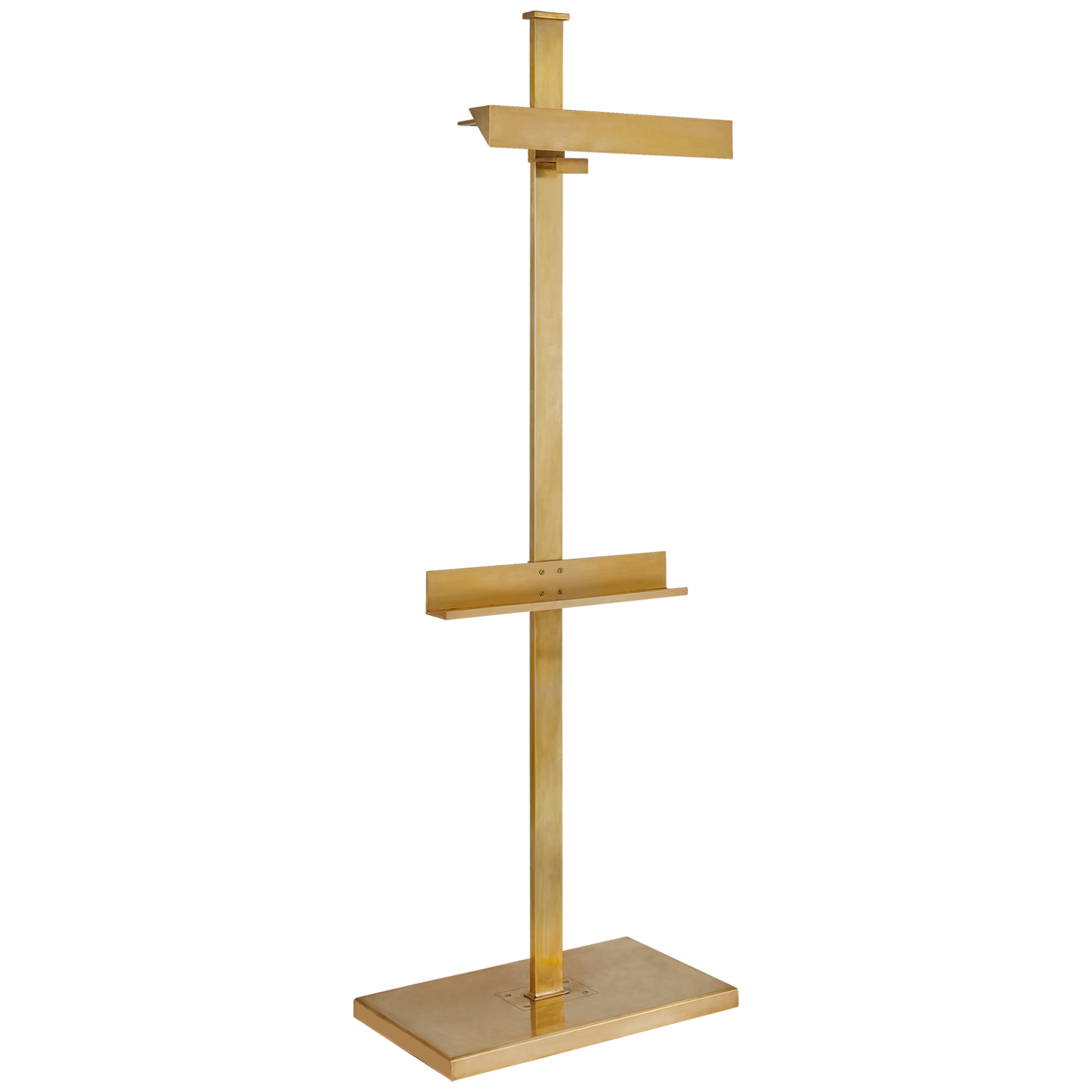 Langham Display Floor Lamp in Natural Brass