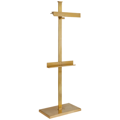 Langham Display Floor Lamp in Natural Brass