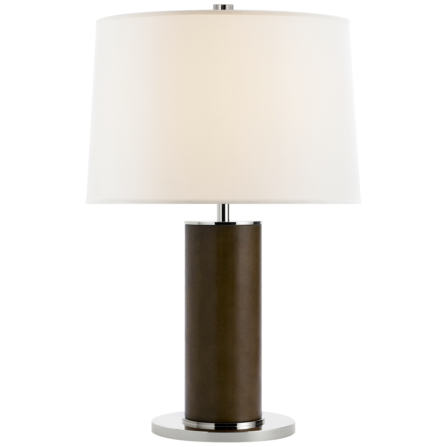 Beckford Table Lamp in Chocolate with Linen Shade