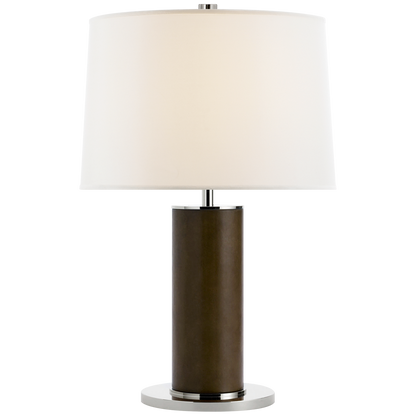 Beckford Table Lamp in Chocolate with Linen Shade