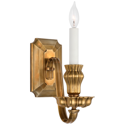 Falaise Single Sconce in Natural Brass