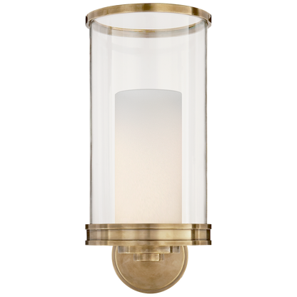 Modern Hurricane Sconce in Natural Brass