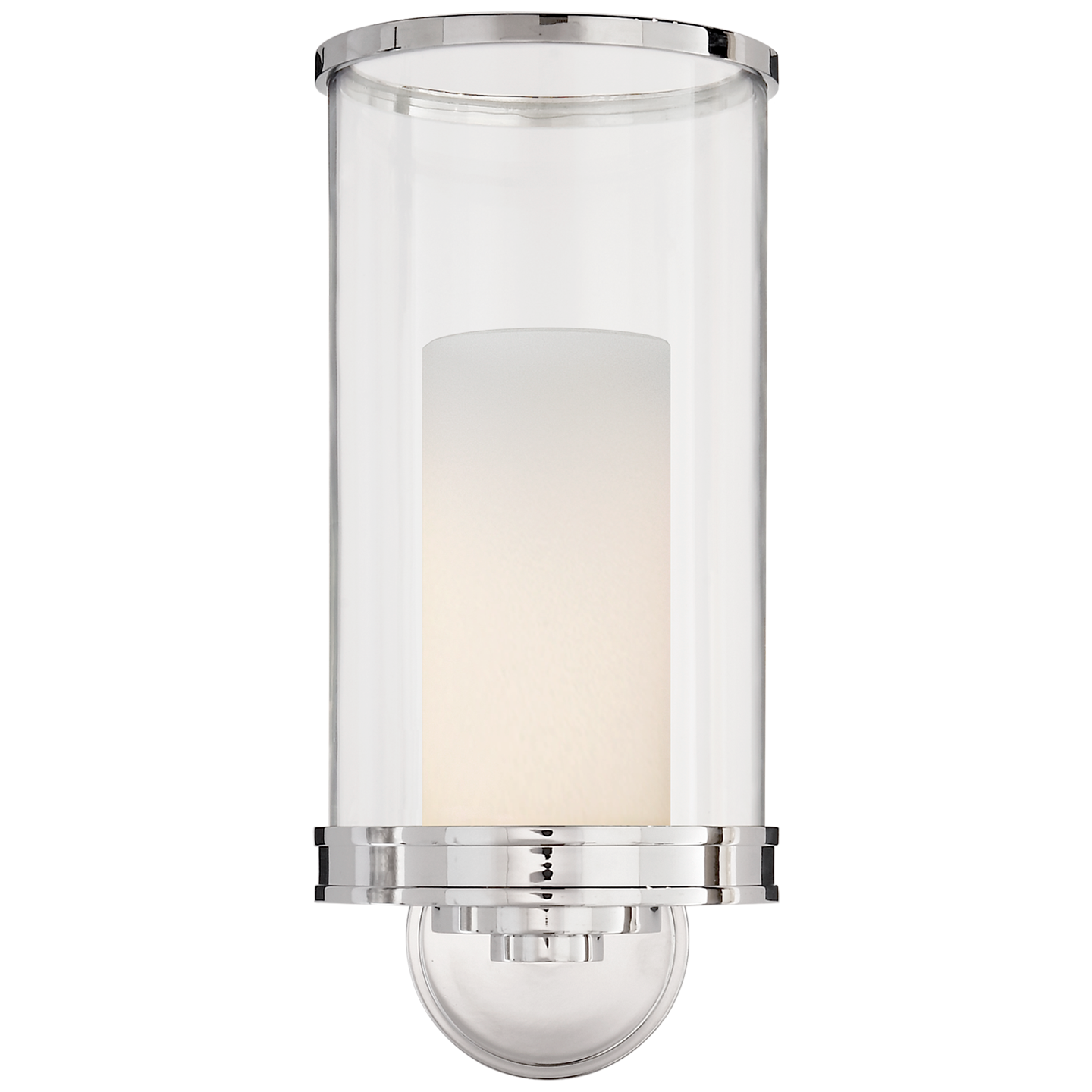 Modern Hurricane Sconce in Polished Nickel