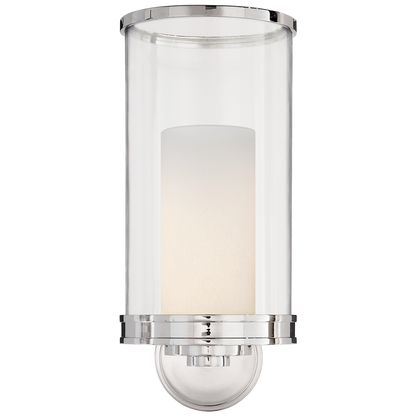 Modern Hurricane Sconce in Polished Nickel