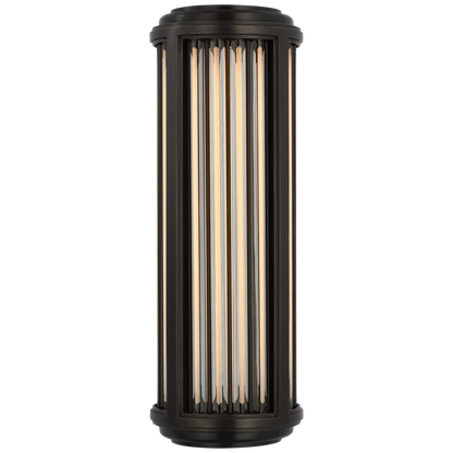 Perren Small Wall Sconce in Bronze and Glass Rods