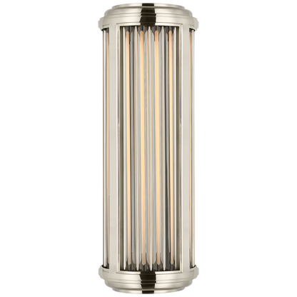 Perren Small Wall Sconce in Polished Nickel and Glass Rods