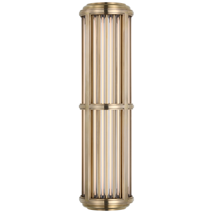 Perren Medium Wall Sconce in Natural Brass and Glass Rods