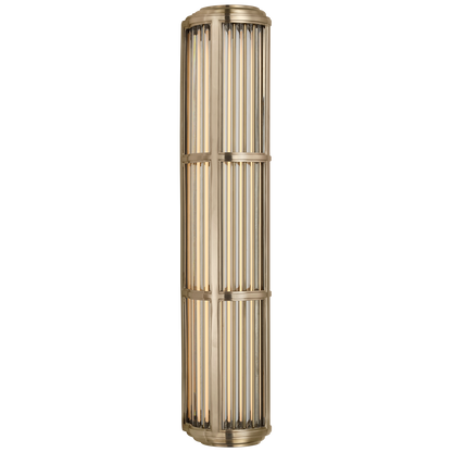 Perren Large Wall Sconce in Natural Brass and Glass Rods
