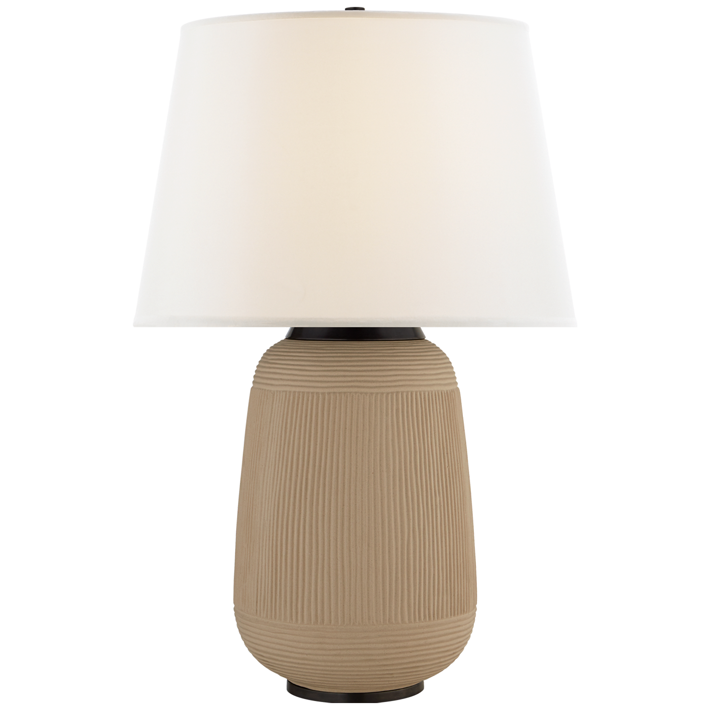 Monterey Large Table Lamp in Light Silt with Linen Shade