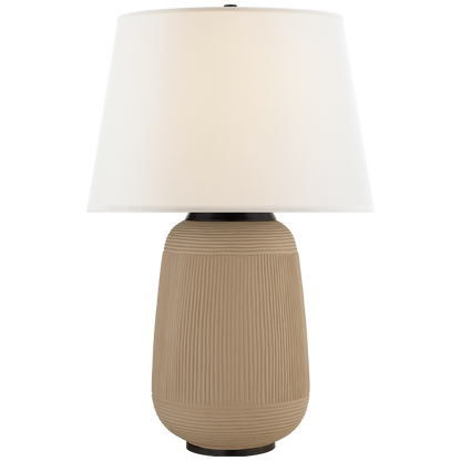 Monterey Large Table Lamp in Light Silt with Linen Shade