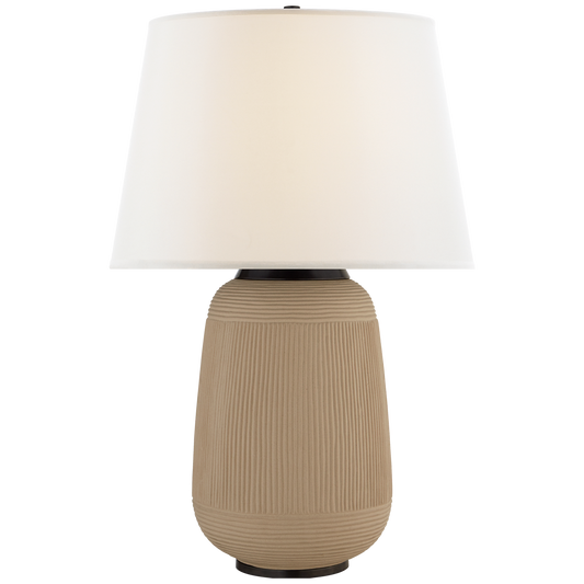 Monterey Large Table Lamp in Light Silt with Linen Shade