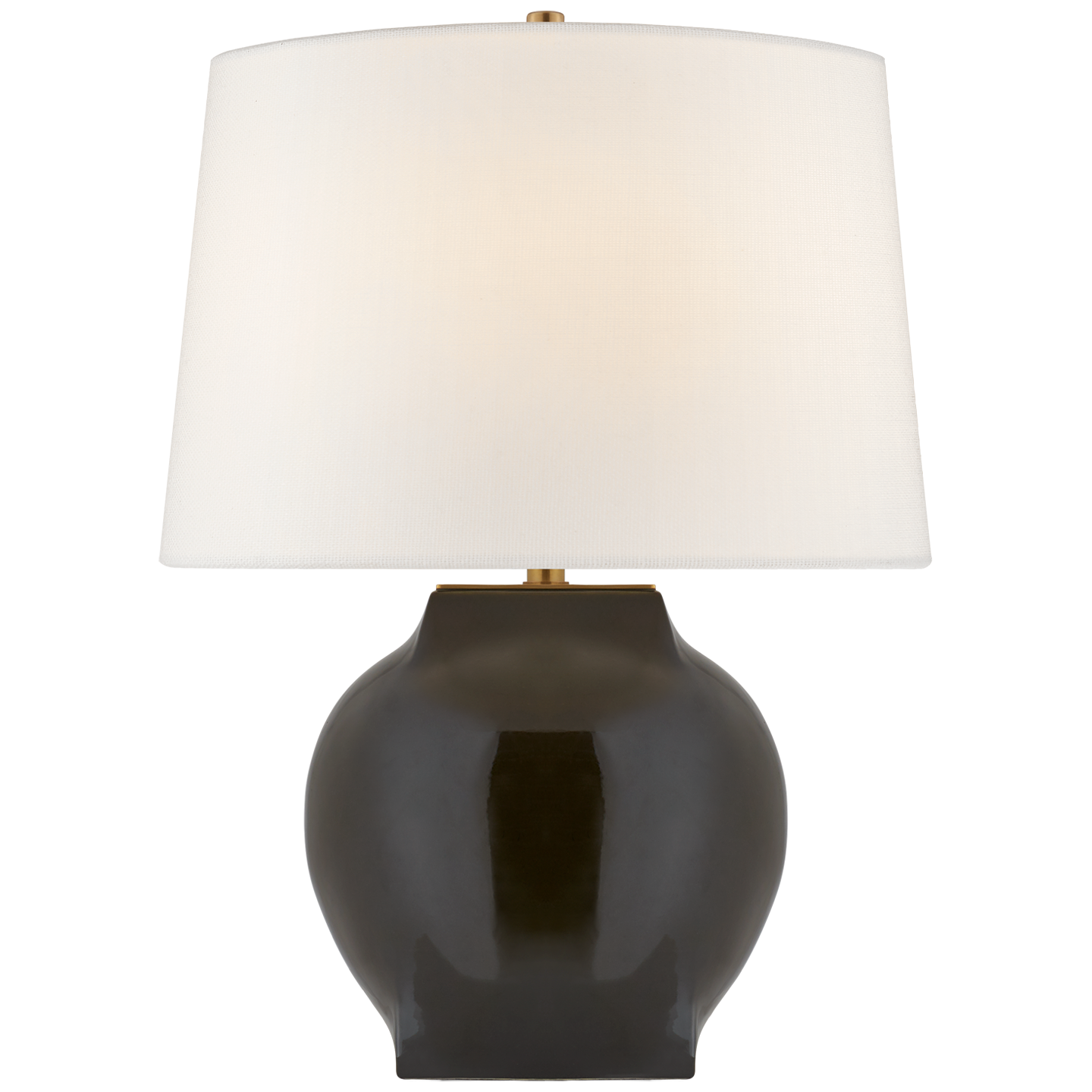 Ilona Medium Table Lamp in Black with Linen shade