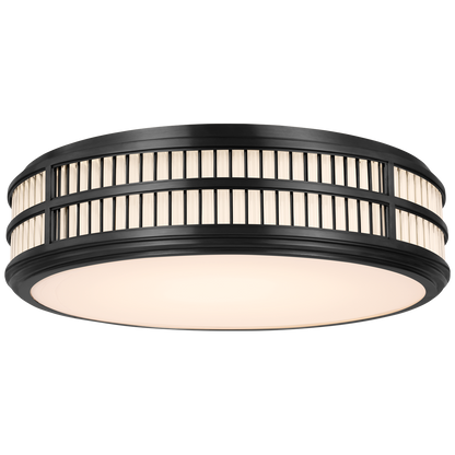 Perren 24" Flush Mount in Bronze and Glass Rods