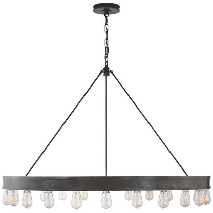 Roark 50" Modular Ring Chandelier in Aged Iron