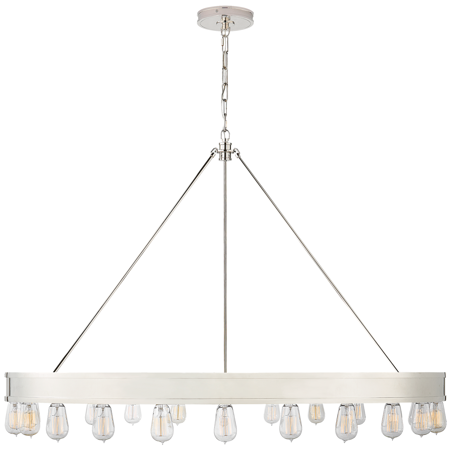 Roark 50" Modular Ring Chandelier in Polished Nickel