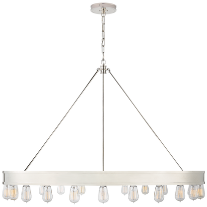Roark 50" Modular Ring Chandelier in Polished Nickel
