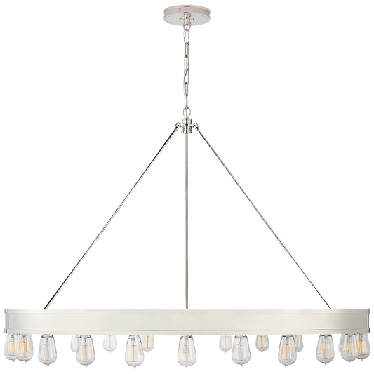 Roark 50" Modular Ring Chandelier in Polished Nickel