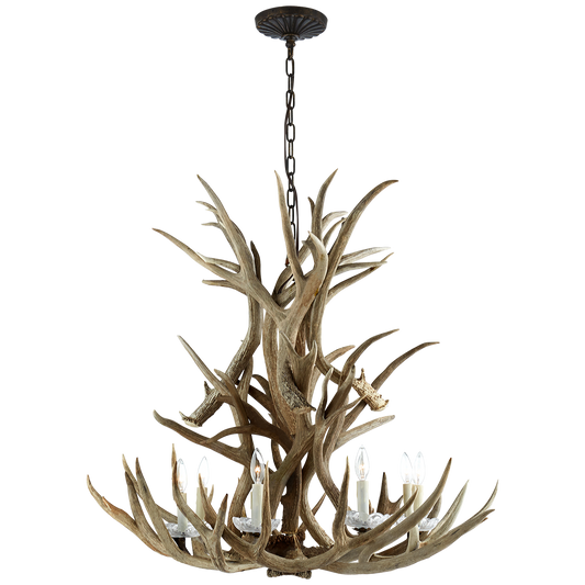 Straton Single Tier Chandelier in Natural Bone