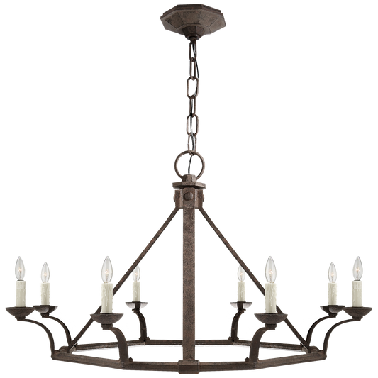 Robertson Single Tier Chandelier in Natural Rust