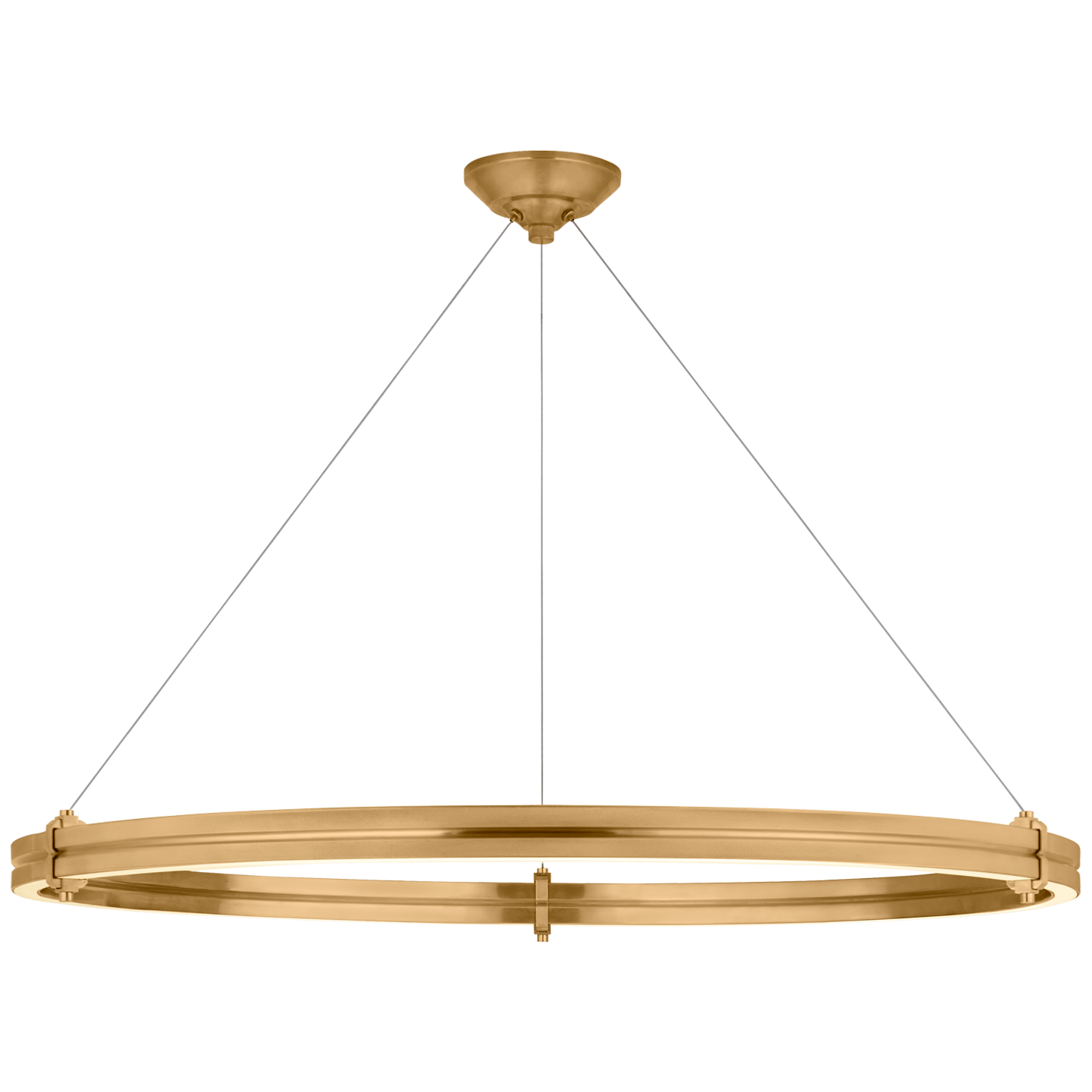 Paxton 40" Ring Chandelier in Natural Brass