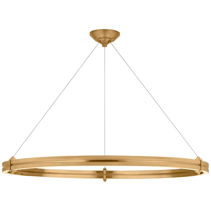 Paxton 40" Ring Chandelier in Natural Brass