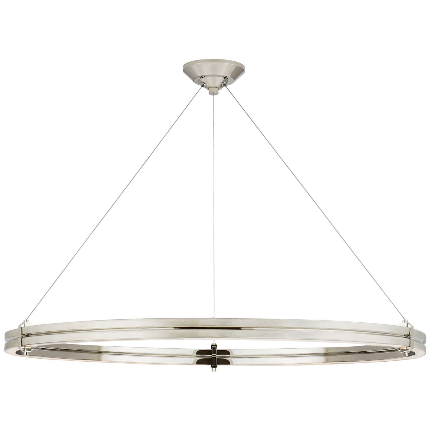 Paxton 40" Ring Chandelier in Polished Nickel