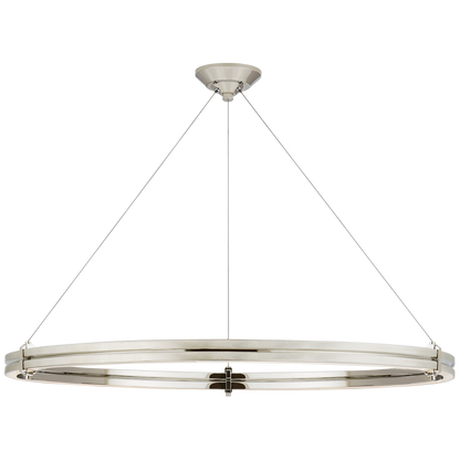 Paxton 40" Ring Chandelier in Polished Nickel