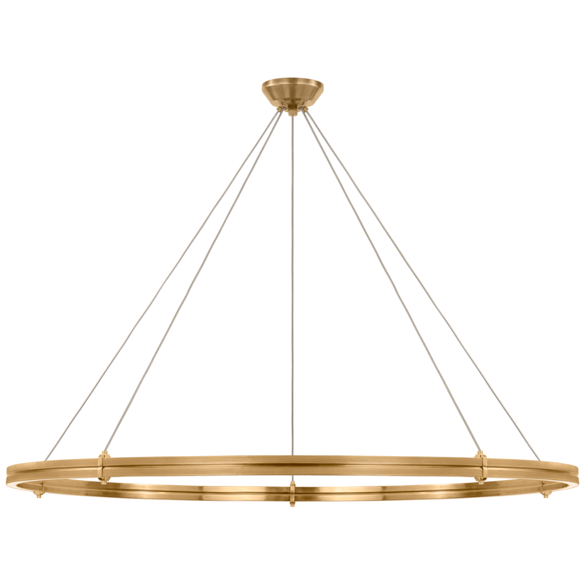 Paxton 60" Ring Chandelier in Natural Brass