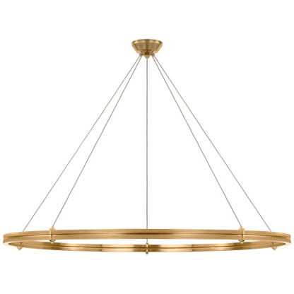 Paxton 60" Ring Chandelier in Natural Brass