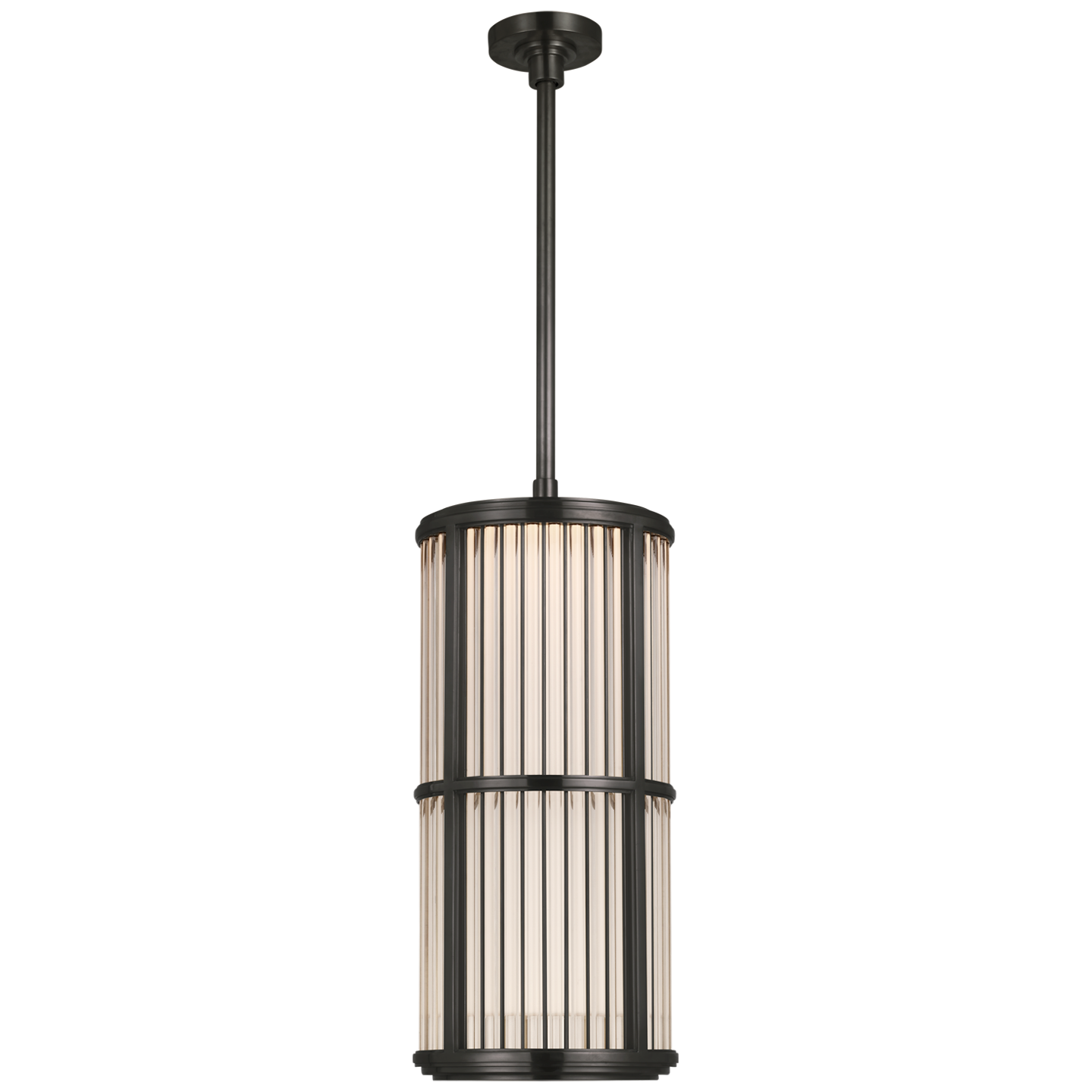 Perren 10" Pendant in Bronze and Glass Rods