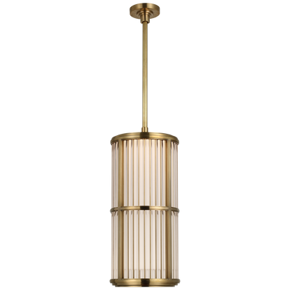 Perren 10" Pendant in Natural Brass and Glass Rods