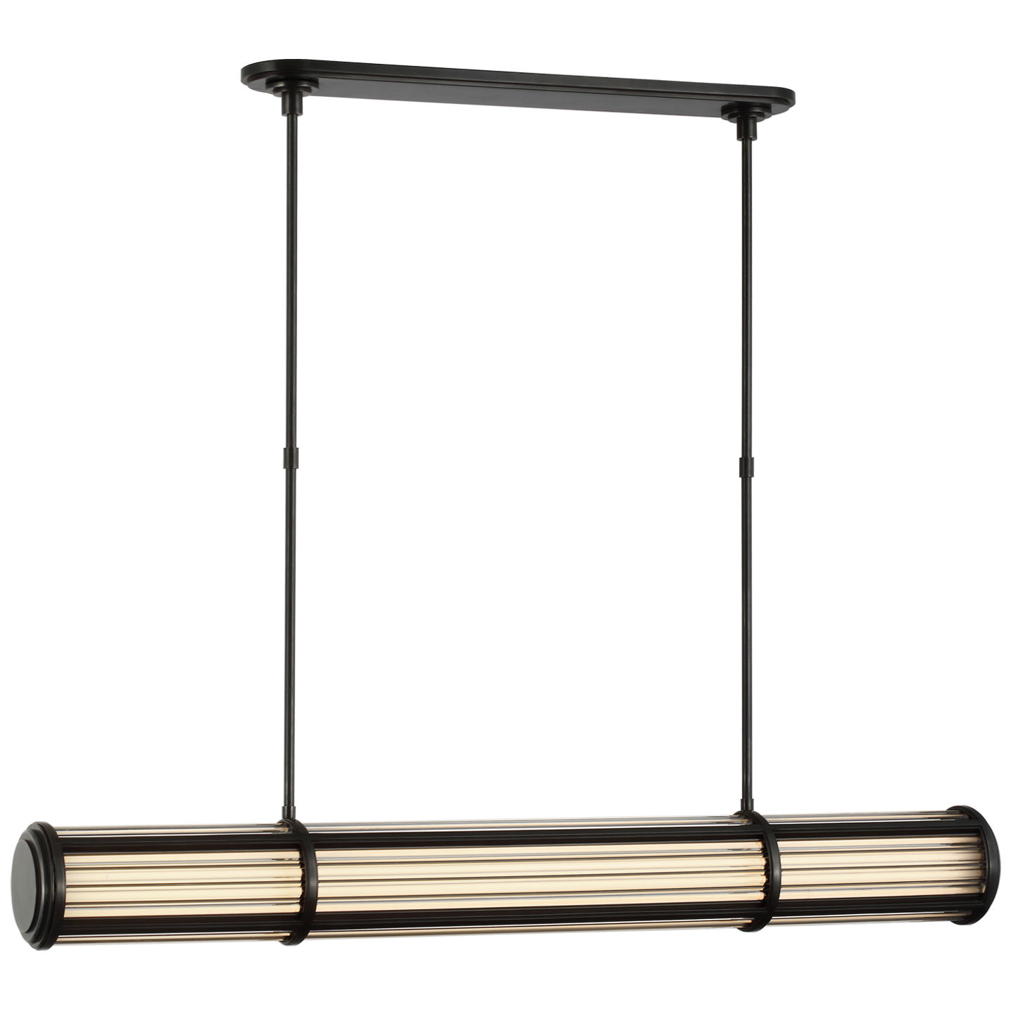 Perren Large Linear Chandelier in Bronze