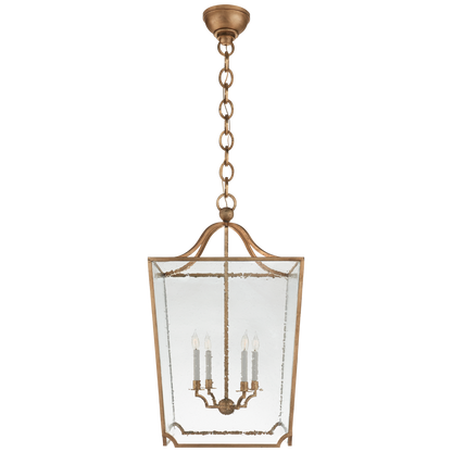 Beatrice Large Lantern in Gilded Iron with Restoration Glass