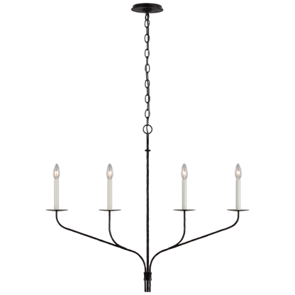 Belfair Medium Four Light Linear in Aged Iron