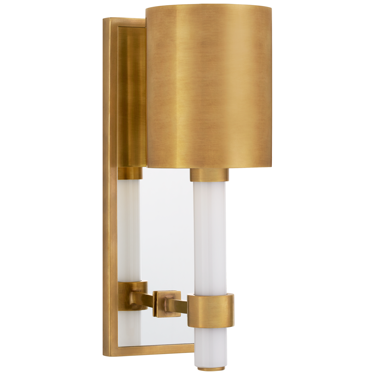 Maribelle Single Sconce in Hand-Rubbed Antique Brass with Hand-Rubbed Antique Brass Shade