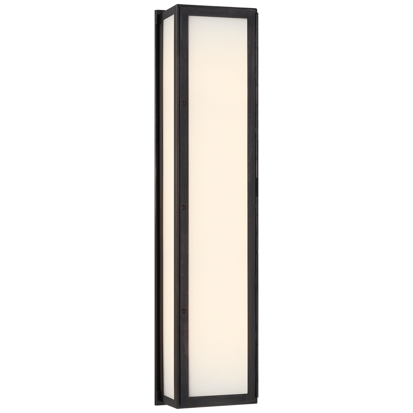 Mercer Long Box Light in Bronze with White Glass