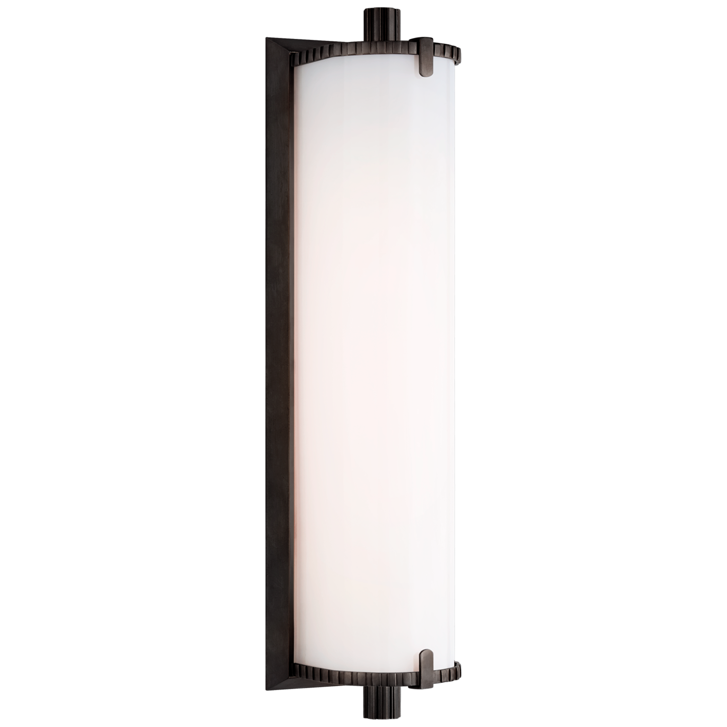 Calliope Medium Bath Light in Bronze with White Glass