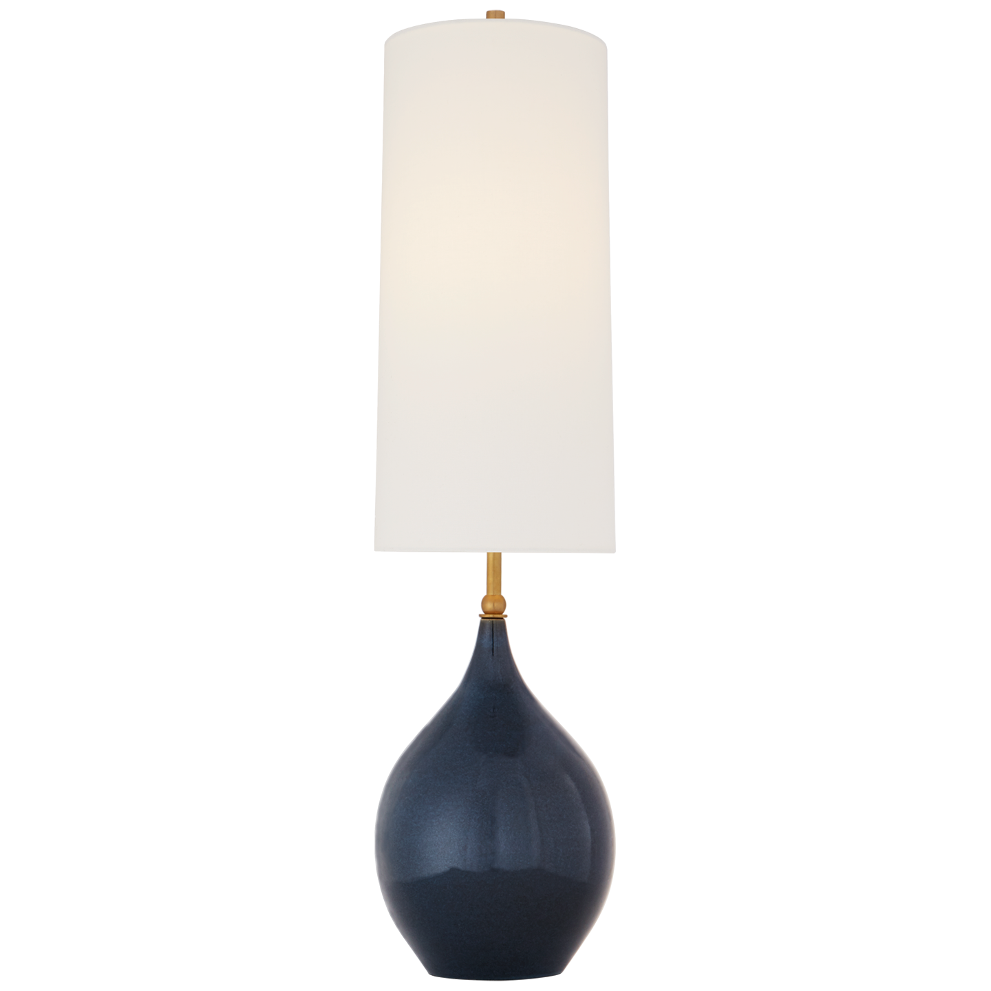 Loren Large Table Lamp in Mixed Blue Brown with Linen Shade