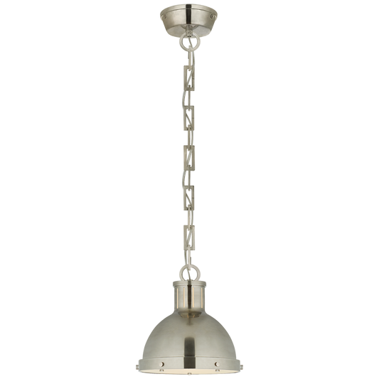Hicks Small Pendant in Antique Nickel with Acrylic Diffuser