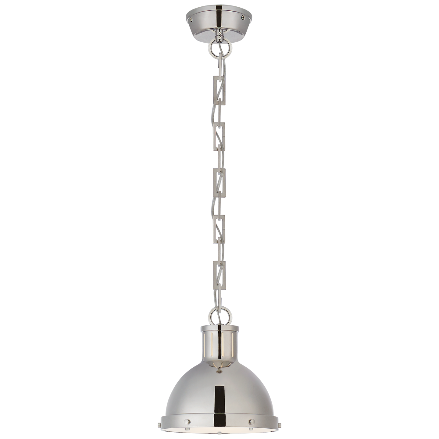 Hicks Small Pendant in Polished Nickel with Acrylic Diffuser